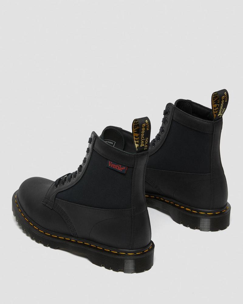 Dr Martens 1460 Panel Made in England Leren Veterlaarzen Heren Zwart | NL 289PJJ